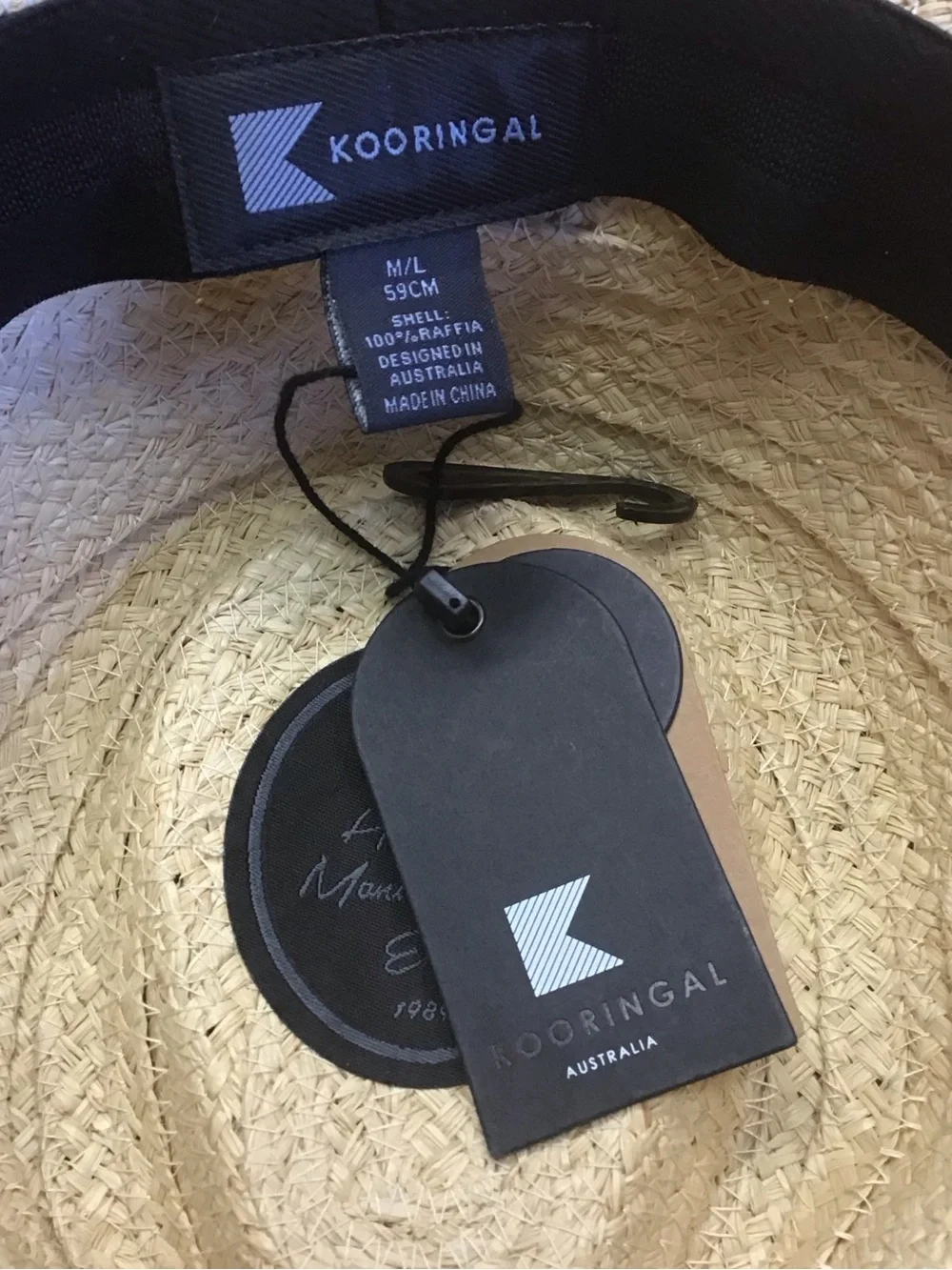 NEW Kooringal Australia Men’s Raffia Handmade Fedora (M/L)